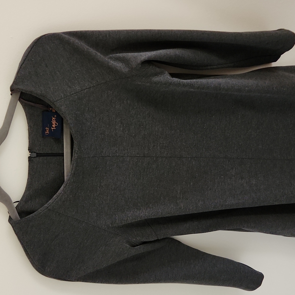 Dress grey 3/4 length sleeve perfect with black knee high boots or heels